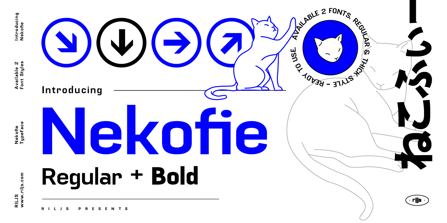 Beispiel einer Nekofie Bold-Schriftart